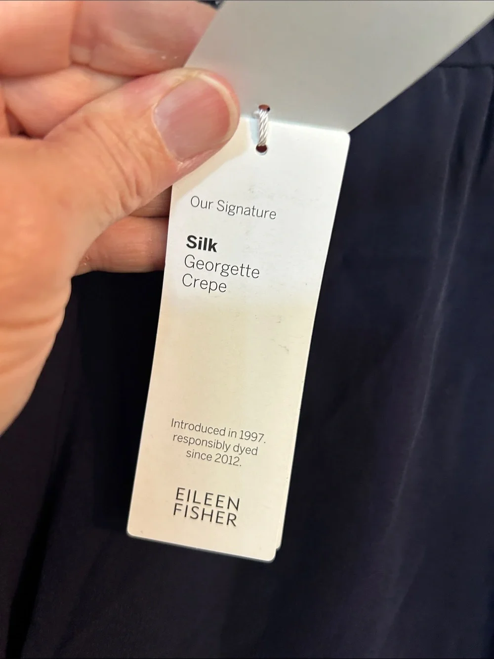 Eileen Fisher Navy Women’s Elastic Waist Dress Pants